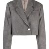 Black-ish Rainbow Johnson Gray Pinstripe Cropped Blazer