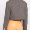 Black-ish Rainbow Johnson Gray Pinstripe Cropped Blazer
