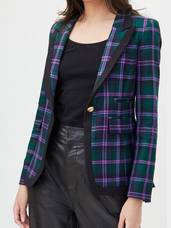 Bold and the Beautiful Eva Plaid Blazer Bold and the Beautiful Eva Plaid Blazer