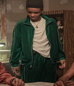 BMF 2021 Myles Truitt Green Velvet Tracksuit