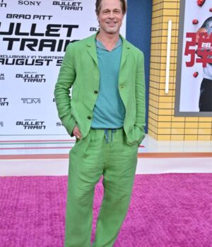 Brad Pitt Bullet Train Green Suit