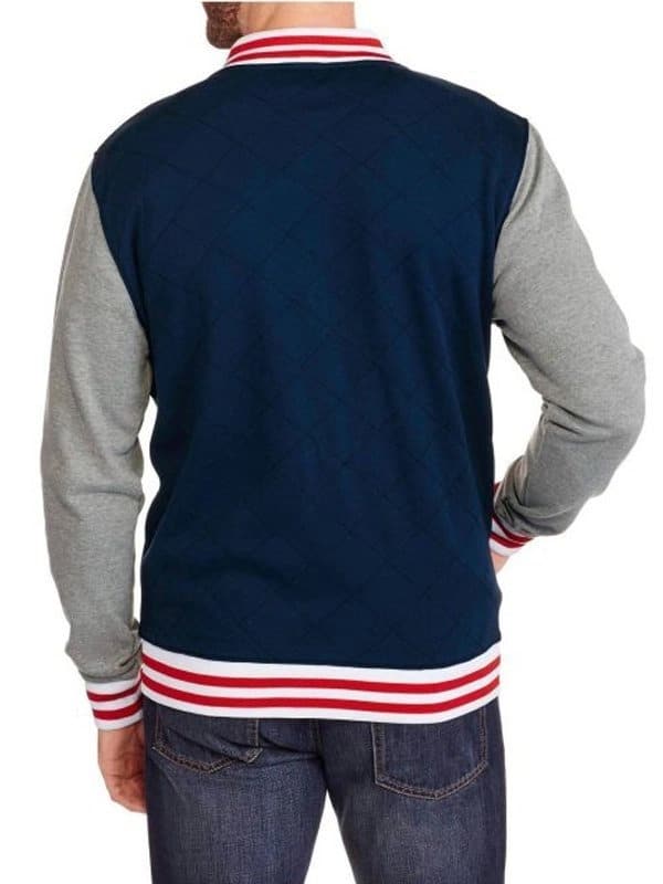 Captain America Blue Varsity Bomber Jacket Captain America Blue Varsity Bomber Jacket