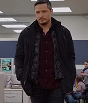  	Kenny Rixton Chicago P.D Black Parachute Jacket