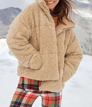  	Chicago P.D S09 EP12 Anna Avalos Brown Teddy Jacket