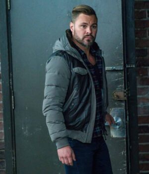  	Chicago P.D. Adam Ruzek Quilted Puffer Hooded Jacket