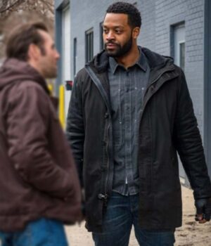  	Chicago P.D. S7 Kevin Atwater Black Hooded Jacket