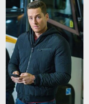  	Chicago P.D Jay Halstead Black Bomber Jacket
