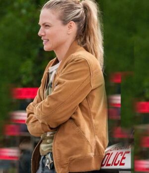  	Chicago P.D. Hailey Upton S07 Brown Bomber Jacket