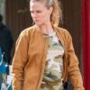 Chicago P.D. Hailey Upton S07 Brown Bomber Jacket Chicago P.D. Hailey Upton S07 Brown Bomber Jacket