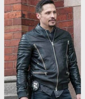  	Chicago P.D. Kenny Rixton Bomber Leather Jacket