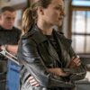  	Hailey Upton Chicago PD Black Biker Jacket