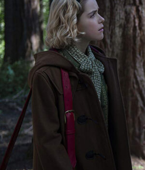  	Kiernan Shipka Chilling Adventures of Sabrina Spellman Brown Duffle Coat