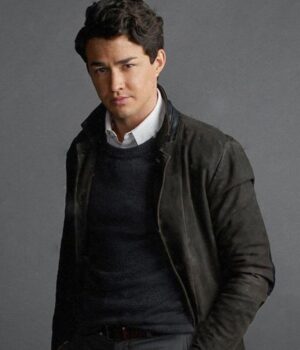  	Chilling Adventures of Sabrina Nicholas Scratch Black Leather Coat