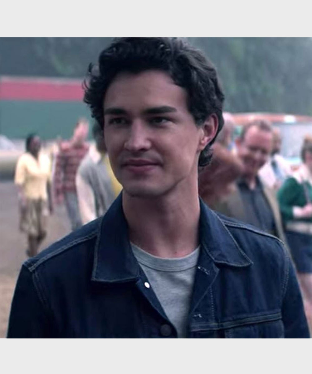 Chilling Adventures of Sabrina Nicholas Scratch Blue Denim Trucker Jacket Chilling Adventures of Sabrina Nicholas Scratch Blue Denim Trucker Jacket