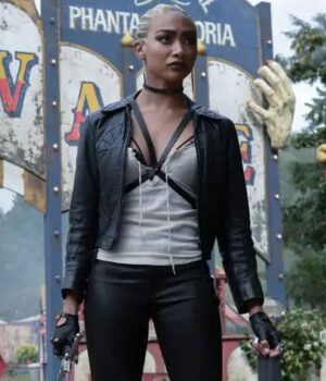  	Prudence Night Chilling Adventures of Sabrina Black Leather Jacket