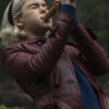  	Chilling Adventures of Sabrina Spellman Burgundy Leather Coat