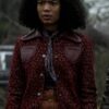  	Chilling Adventures of Sabrina Rosalind Walker Maroon Bomber Jacket