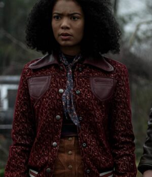  	Chilling Adventures of Sabrina Rosalind Walker Maroon Bomber Jacket