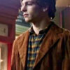  	Chilling Adventures of Sabrina Harvey Brown Suede Leather Coat