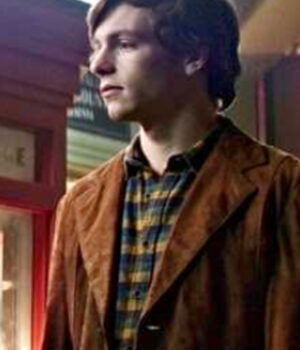  	Chilling Adventures of Sabrina Harvey Brown Suede Leather Coat