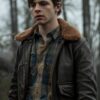 	Ross Lynch Chilling Adventures of Sabrina Harvey Brown Leather Jacket