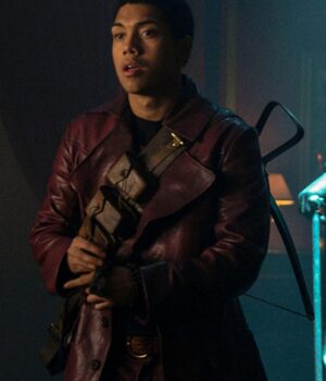  	Chilling Adventures of Sabrina Ambrose Spellman Maroon Trench Coat