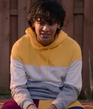  	Cobra Kai S05 Miguel Diaz Color Block Hoodie