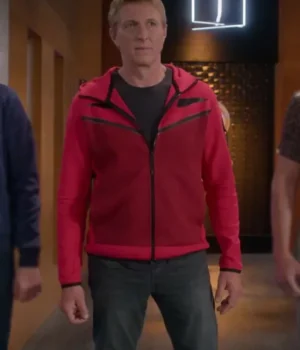  	Cobra Kai Johnny Lawrence S05 Red Hoodie