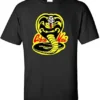  	Cobra Kai Snake Logo Printed Black T-shirt