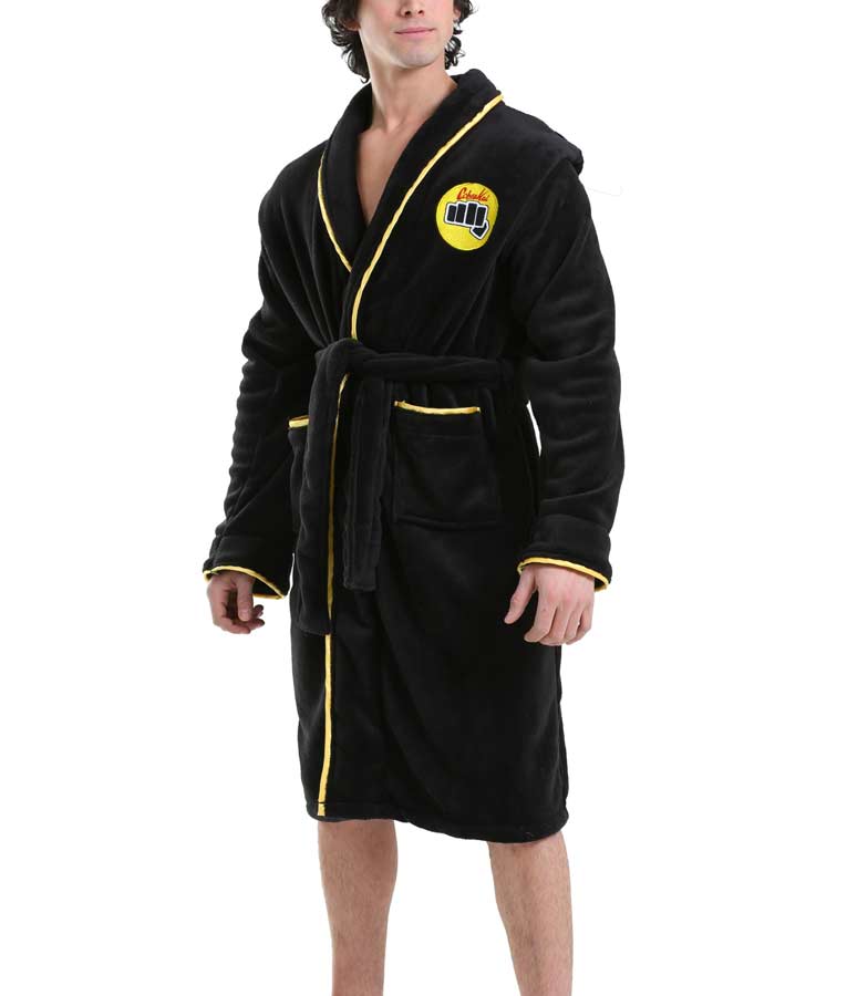 Karate Kid Cobra Kai Black Bathrobe Coat Karate Kid Cobra Kai Black Bathrobe Coat