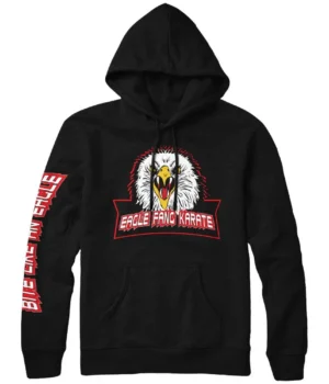  	Cobra Kai Eagle Fang Karate Black Hoodie Jacket