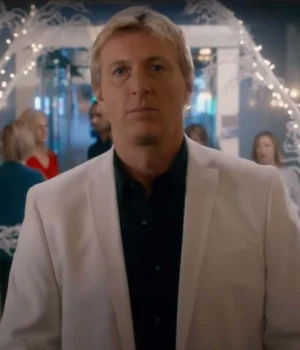  	Cobra Kai Johnny Lawrence White Blazer Coat