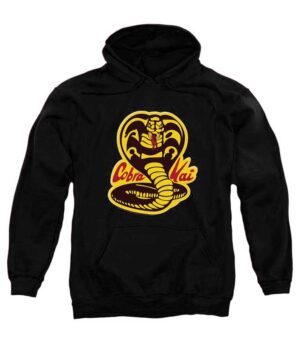  	Cobra Kai Logo Printed Hoodie Jacket