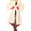  	Cruella De Vil Cream Color Fur Coat