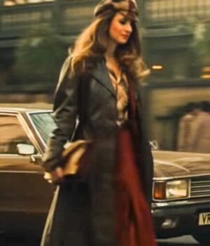  	Cruella Emily Beecham Black Long Coat