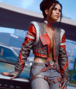  	Cyberpunk 2077 Panam Palmer Cropped Leather Jacket