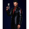  	Male Nomad V Cyberpunk 2077 Black Leather Blazer