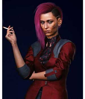  	Cyberpunk 2077 Female V Kazuliski Red Suiting Fabric Blazer