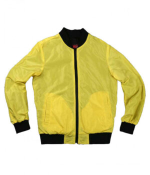  	Cyberpunk 2077 Yellow Samurai Cotton Gaming Bomber Jacket