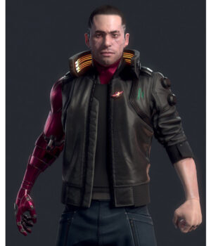  	Night City Dreamer Cyberpunk 2077 Black Bomber Jacket