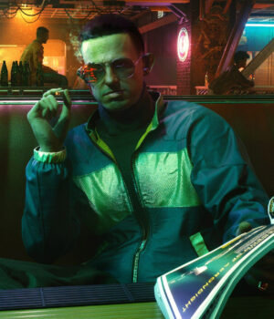  	Cyberpunk 2077 Kirk Sawyer Polyester Green Jacket