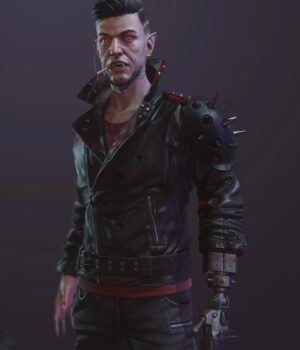  	Cyberpunk 2077 Dracula Black Studded Jacket