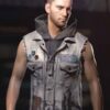  	Cyber Punk 2077 Grey Leather Vest