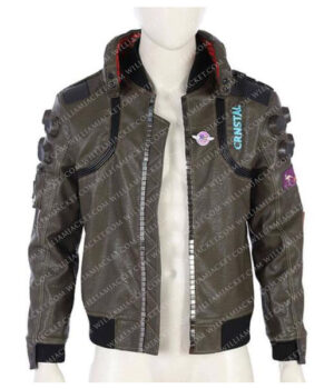  	Cyberpunk 2077 Bomber Leather Jacket