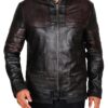 Starkiller Cosplay Black men Leather Jacket 1