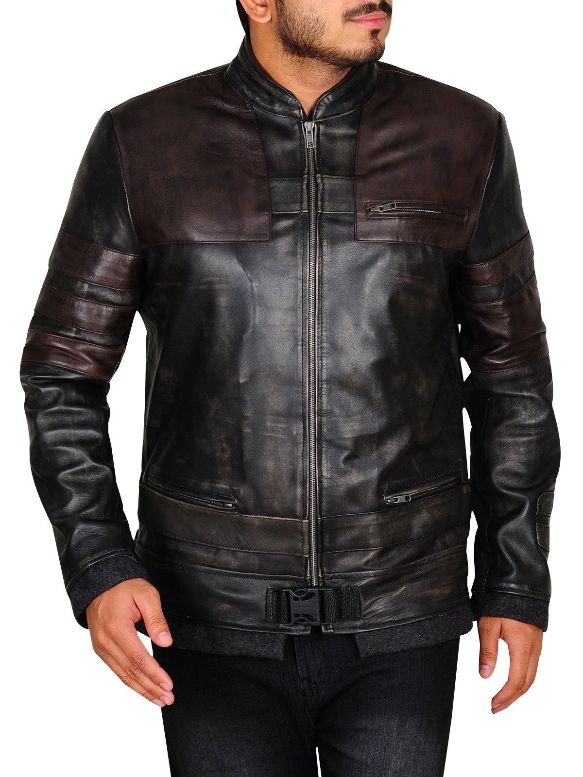 Star Killer Cosplay Leather Jacket Starkiller Cosplay Black men Leather Jacket 1