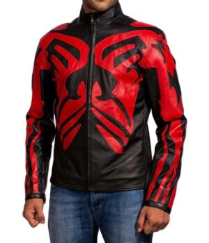 Star Wars Ray Park Red and Black Darth Maul Leather Jacket 1