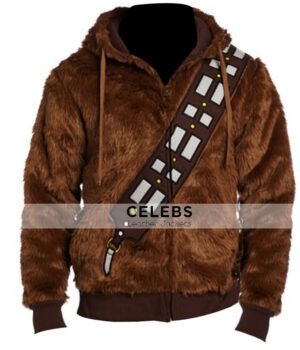 Star Wars Chewbacca Brown Fur Hooded Jacket 1