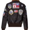 Tom Cruise Maverick Top Gun Black Navy Leather Jacket 2