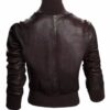 Womens Top Gun Dark Brown Leather Jacket 2
